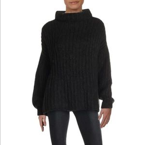 Free People  Fluffy Fox Woven Pullover Turtleneck